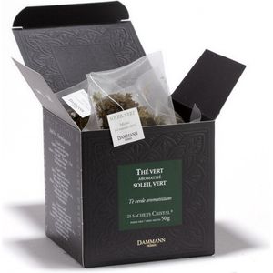 Dammann Frères - Soleil vert 25 Cristal zakjes - Groene Sencha met sinaasappel - Composteerbare theebuiltjes