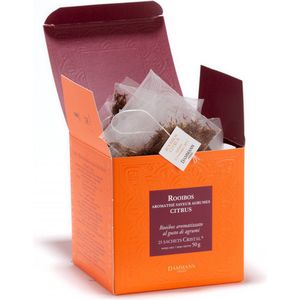 Dammann Frères - Rooibos Citrus - 25 Cristal zakjes - Rooibos met citroen - Composteerbare theezakjes