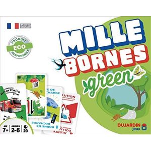 Dujardin - Mille Bornes Green – Bordspel – gezelschapsspel – sfeerspel – om te spelen met vrienden of familie – voor 2 tot 6 spelers – voor kinderen vanaf 7 jaar