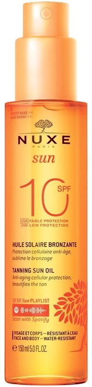 Nuxe Sun- Tanning Oil Face and Body SPF 10 150 ml - Sonnencreme