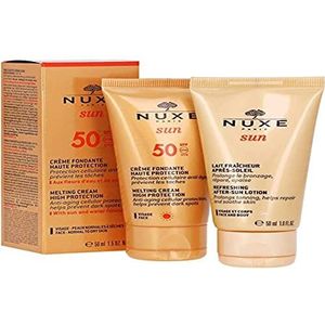 Nuxe Sun Pack crème fondant hoge bescherming SPf50 + 50ml + melkverse post zonne-energie 50ml