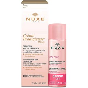 Nuxe Crème Prodigieuse Multi-Correction Gel Cream + Micellar Water - 40 ml - 50 ml (voor normale tot gemengde huid)