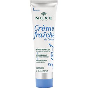 Nuxe Crème fraîche de beauté 3-in-1 48H Moisturising Cream, Make-Up Remover Milk, Plumping Mask 100 ml