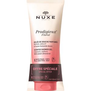 Nuxe Prodigieux Floral Scented Showergel - 2 x 200ml - With Sweet almond oil