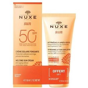Nuxe Sun Crème fondante SPF50 + Verfrissende aftersunmelk Pakket 50+50ml