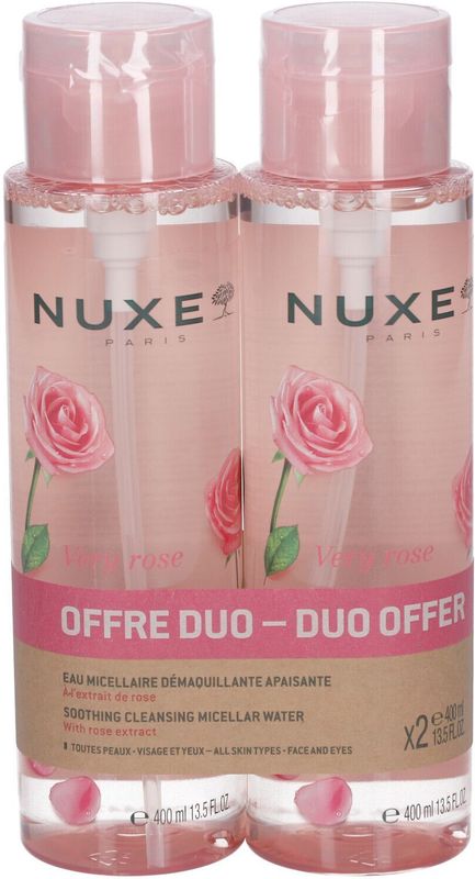 Soothing Cleansing Micellair Water - 2 x 400 ml - Vegan - Rozenextract