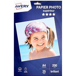 AVERY-C 9434-15-25 vellen fotopapier, hoogglanzend, 200 g/m 2, voor inkjetprinters, achter
