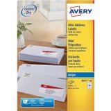 Avery adresetiketten J8651-100 | 6500 stuks | 38,1 x 21,2 mm