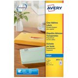 Avery Zweckform J8551-25 transparante etiketten | 38,1 mm x 21,2 mm | 1625 etiketten