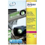 Avery - L7063-20 - Etiket - Wit - 99.1x38.1mm - Polyester, Bestand tegen Vocht en Extreme Temperaturen