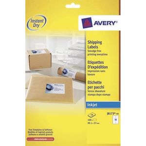 Avery Etiketten Inkjet 99,1 X 57 Mm Papier Wit 100 Stuks