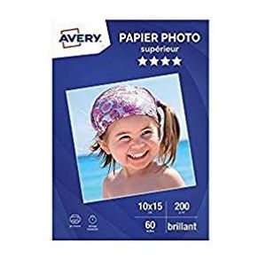 AVERY -C 2549-60-60 vellen fotopapier, hoogglanzend, 200 g/m², voor inkjetprinters, A6.