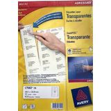 Avery - L7562-25 - Etiketten - Transparant - 400 Stuks - 99.1x33.9mm
