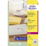 Avery - L7562-25 - Etiketten - Transparant - 400 Stuks - 99.1x33.9mm
