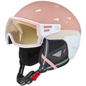 Cairn - Heren skihelmen - Shuffle S-Visor Evolight NXT Mat Peach Champagne voor Heren - Maat 59-61 cm - Roze