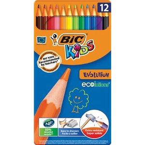 Bic Kids kleurpotlood Ecolutions Evolution, metalen doos van 12 stuks