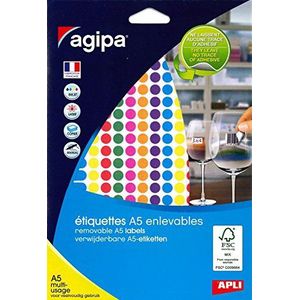 APLI 101825 - etui met 1764 multifunctionele tabletten, verwijderbaar, verschillende kleuren, Ø 8 mm