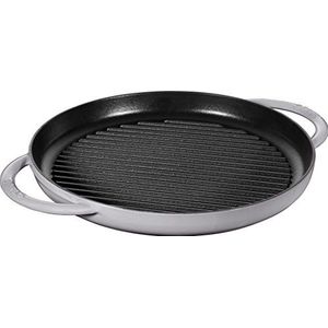 Staub grillpan inductie rond 30cm grafiet-grijs