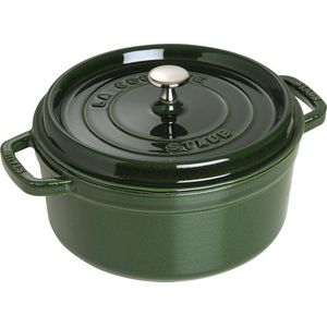 Staub La Cocotte 24 cm, rund, Basilikum-Grün, Gusseisen