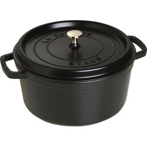 Staub - Rond - Braadpan - Zwart - Gietijzer - Inhoud 6,7 Liter