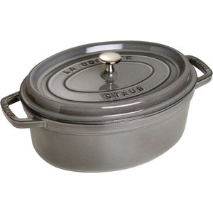STAUB - Ovale Braadpan - Grafietgrijs - Geëmailleerd Gietijzer - 4,25 l
