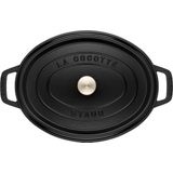 Staub - Ovaal - Braadpan - Zwart - Geëmailleerd Gietijzer - 5,5 Liter