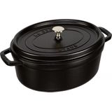Staub - Ovaal - Braadpan - Zwart - Geëmailleerd Gietijzer - 5,5 Liter