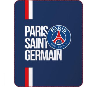 PSG Stijl Plaid | 100% Polyester | Oeko-Tex | 110 x 140 cm | Print Jongens | Blauw
