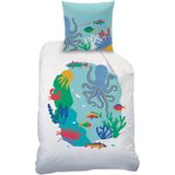 Matt & Rose Dekbedovertrek Oceaan - Eenpersoons - 140 x 200 cm - Katoen