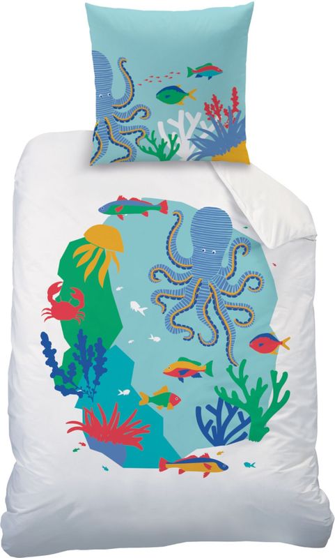 Matt & Rose Dekbedovertrek Oceaan - Eenpersoons - 140 x 200 cm - Katoen