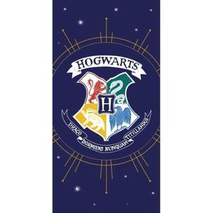 Harry Potter Strandlaken Poudlard - 75 x 150 cm - Kat en - 75x150 - Blauw