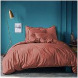 MATT & ROSE - Kussensloop - Terracotta - 100% Katoen - Set van 2, Franjes, Oeko-Tex