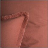 MATT & ROSE - Kussensloop - Terracotta - 100% Katoen - Set van 2, Franjes, Oeko-Tex