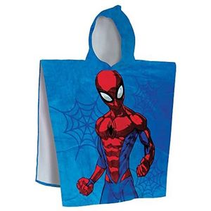 Spiderman Poncho / Badcape Hero - 60 x 120 cm - Katoen - 60x120 - Blauw