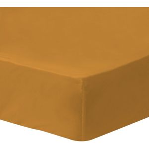 Matt & Rose - Hoeslaken - Karamel - Gewassen Katoen - Geschikt voor matrassen tot 30 cm dikte