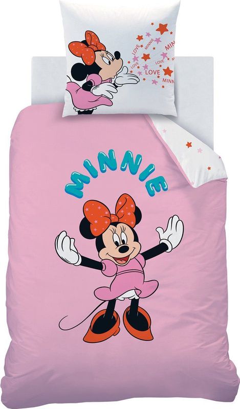 Disney Minnie Mouse Dekbedovertrek Happy - Eenpersoons - 140 x 200 cm - Katoen