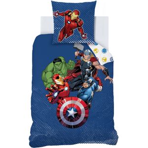 Marvel Avengers Dekbedovertrek Team - Eenpersoons - 140 x 200 cm - Katoen