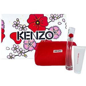 Kenzo Flower Giftset - 50 ml eau de parfum spray + 75 ml bodylotion + toilettas - cadeauset voor dames