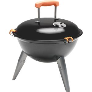 NATERIAL - Draagbare houtskoolbarbecue PHOENIX NOMAD - 4 personen - Ø37 cm - H. 35/43 cm - Geëmailleerd staal - Zwart - Ketelgrill