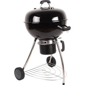 NATERIAAL - Houtskoolbarbecue PHOENIX BETA - 8 personen - Ø 57 cm - H. 108 cm - Geëmailleerd staal - Zwart - Ketelbarbecue