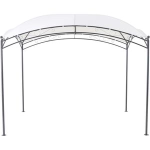 NATERIAAL - Tuinpaviljoen OCCO - Tuinpaviljoen - 3x2 m - 6 m² - UV-bescherming - Waterafstotende tent - Partytent - Staal - Wit