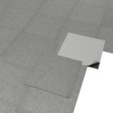 Generieke pvc-vloerbedekking, zelfklevende tegels, donkergrijs betoneffect, 2,04 m²/22 tegels