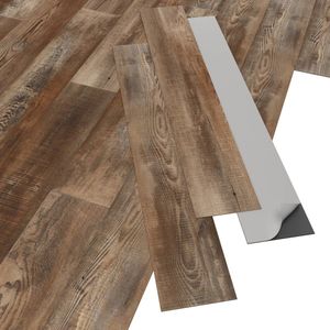 ARTENS - pvc-vloerbedekking Robesa - zelfklevende vinyl planken - vinyl vloer - houteffect - donkerbruin - FORTE - dikte 2 mm - 2,23 m²/16 planken