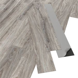 ARTENS - pvc-vloerbedekking Mayum - zelfklevende vinyl vloerplanken - vinyl vloer - houteffect - lichtgrijs / grijs - Medio - dikte 2 mm - 2,23 m²/16 planken