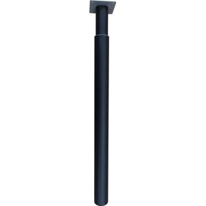 Generique - In hoogte verstelbare tafelvoet - cilindrisch - staal mat - zwart -70/110 cm