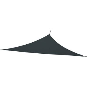 NATERIAAL - Driehoekig schaduwzeil HEGOA - 360x360x360 cm - 5.6m² - draagtas - polyester - donkergrijs - zonwering