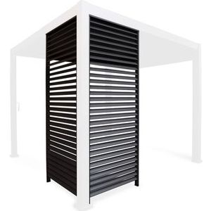 Naterial Pergola Lamellenwand Modus Store Aluminium Antraciet 113cm