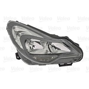 VALEO - ORIGINAL PART - Koplamp - Zwart - Voor voertuigen met lichthoogteregeling