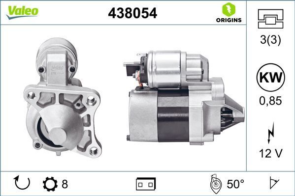 VALEO Startmotor RENAULT 438054 8253504,8253873,7700104674 Starter,Startmotor / Starter 7700105119,7711134530,8200049826,TS10E5