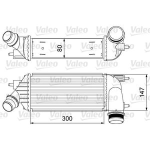 Intercooler, Inlaatluchtkoeler Citroen, Fiat, Peugeot Valeo 818583
